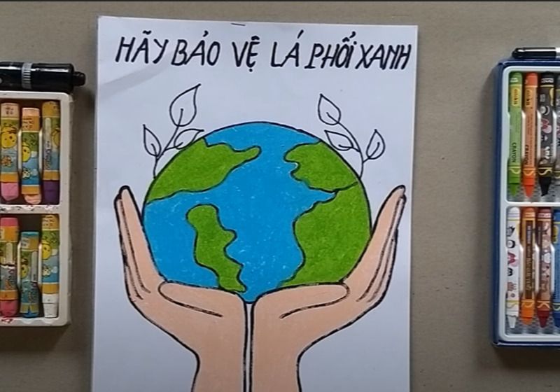 hướng dẫn vẽ trái đất